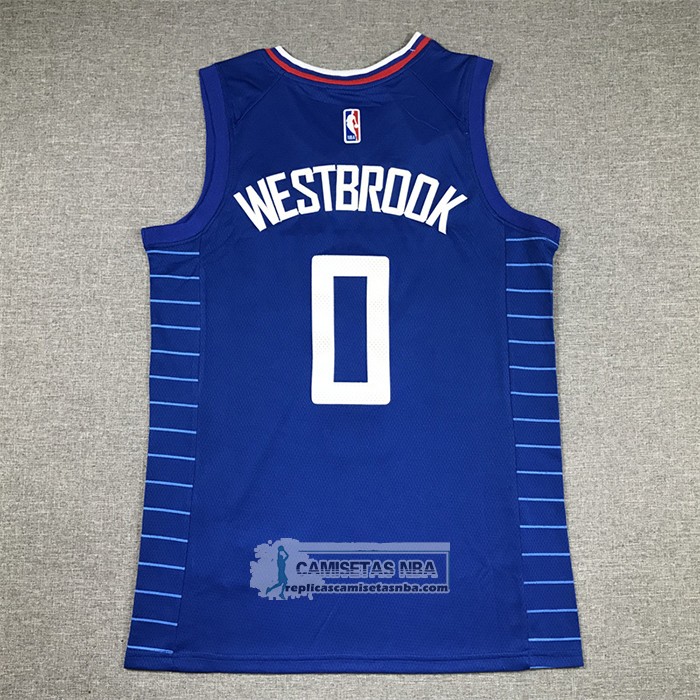 Camiseta Los Angeles Clippers Russell Westbrook NO 0 Icon 2022-23 Azul